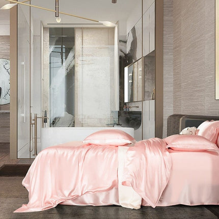 SilkDream – Luxe Roze Moerbeizijde Beddengoed Set