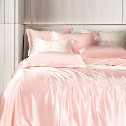 SilkDream – Luxe Roze Moerbeizijde Beddengoed Set