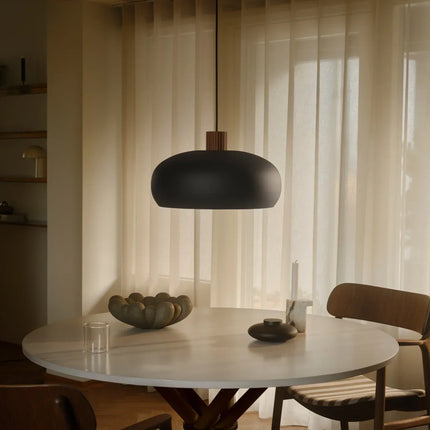 Aurelio Design Light – Zwarte Houten Hanglamp E27