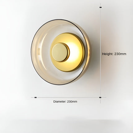 Luxe Nordic Glow - Premium LED Wandlamp met Glas en Goudaccenten