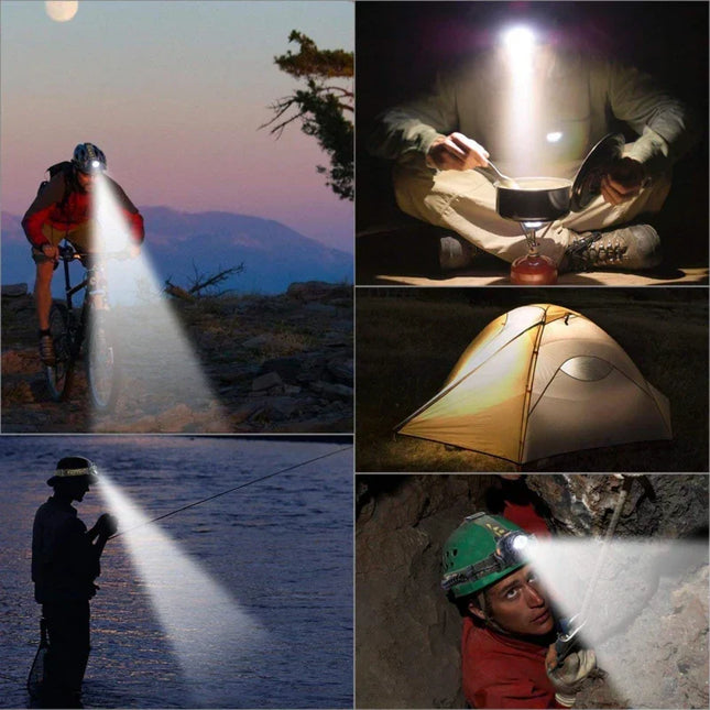 PowerGlow - Oplaadbare Waterdichte LED Hoofdlamp