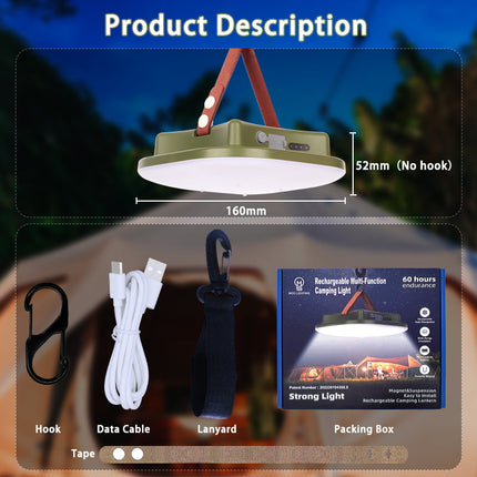 PowerGlow – Oplaadbare LED Campinglamp met Magneten