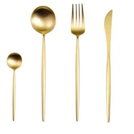 Luxe 24-Delige Goud-Zilveren Bestekset voor Stijlvolle Tafeldekking