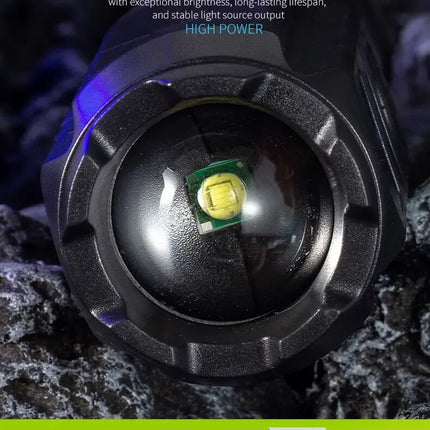 PowerBeam - Oplaadbare LED Zaklamp met Zoom