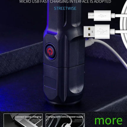 PowerBeam - Oplaadbare LED Zaklamp met Zoom