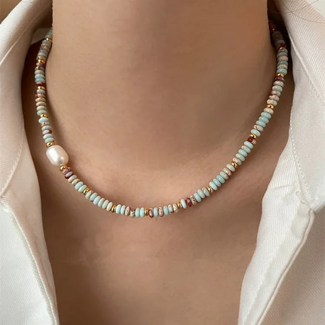 Elena's Vibrant Natural Stone Jewelry Set