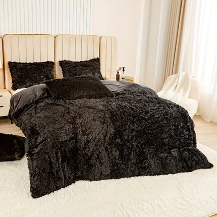 Ultrazachte Pluche Dekbedovertrek Set met Rits - Luxe & Comfort