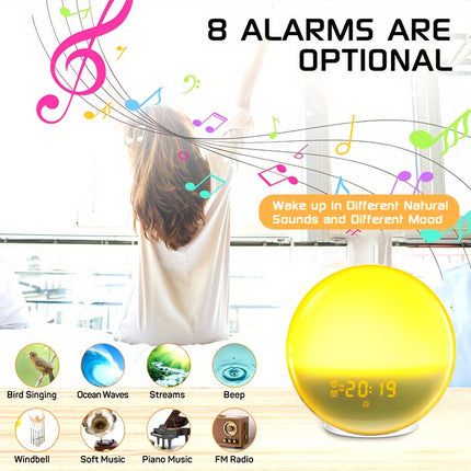 AlarmGlow – Slimme Zonsopgang Wekker met Dubbel Alarm