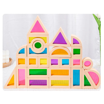 CreativeBlocks – Kleurrijke Houten Speelstenen voor Kinderen