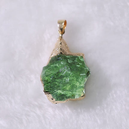 Elegante Natuurlijke Moldaviet Halsketting - Lyra
