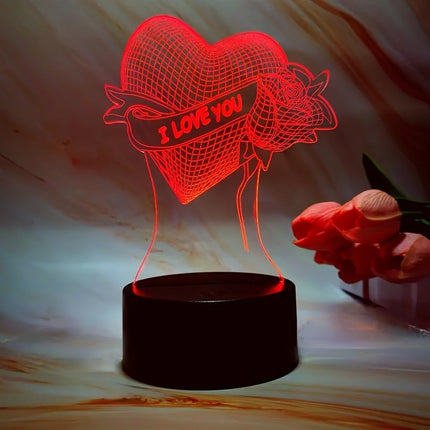 GlowCraft Lamp - 3D LED Illusie met Touch en 7 Kleuren