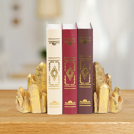 CrystalForm - Vintage Boekensteunen met Kristalontwerp