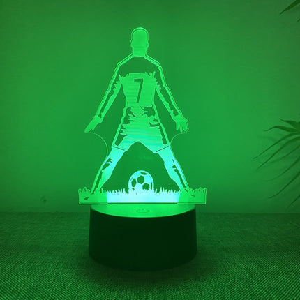 SportGlow – 3D Voetballer LED Sfeerlicht met Kleurverloop