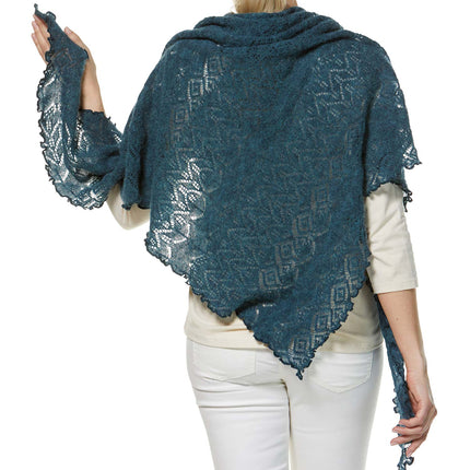 SoftWeave Scarf - Elegant Ajour Strick in Lichte Stof