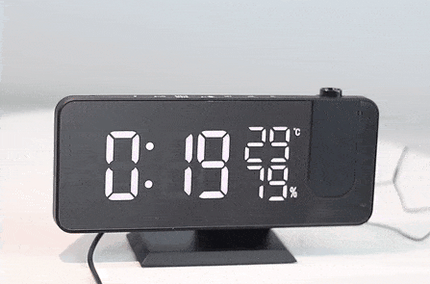Astronatic™ Alarmklok - LED Scherm met 180° Projector
