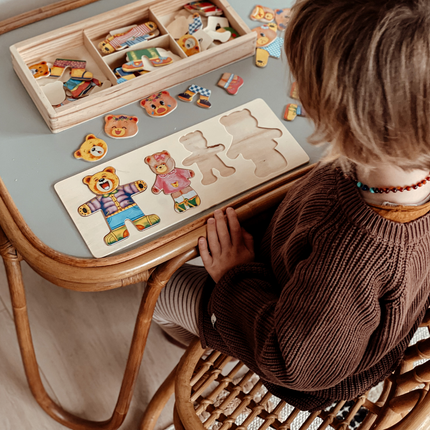 WoodCraft Puzzle - 100 Outfit Creaties voor Kinderen