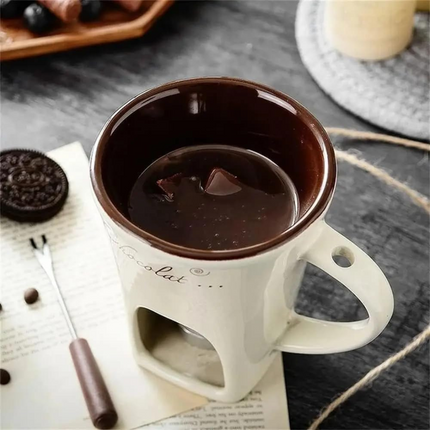 ChocoFondue - Elegante Kom voor Smeltbare Chocolade & Kaas