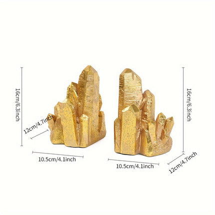 CrystalForm - Vintage Boekensteunen met Kristalontwerp