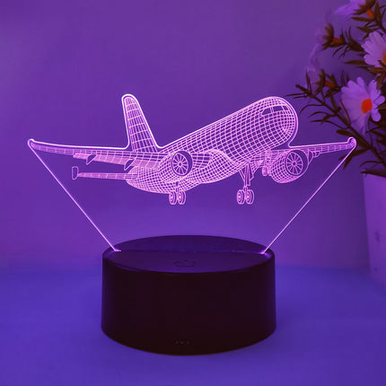 SkyGlow – 3D Vliegtuig LED Nachtlamp met USB