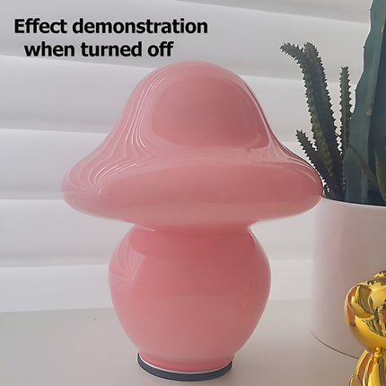 MushroomDream Lamp – Betoverende Glazen Verlichting met Paddenstoelenmotief