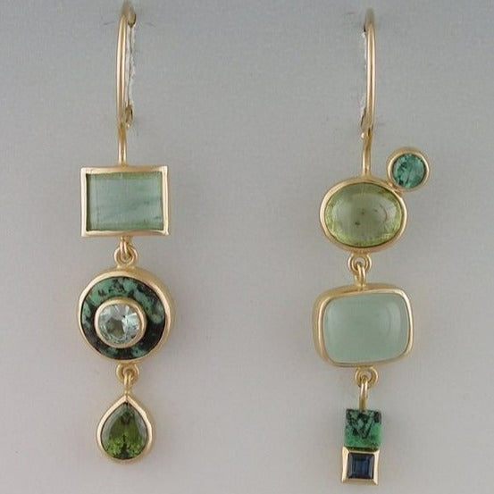 Retro Groene Oorbellen - Floriana Elegance