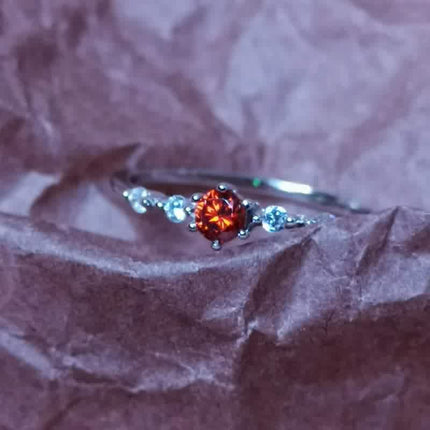 Elara 18K Gold Garnet Stone Ring - A Touch of Elegance