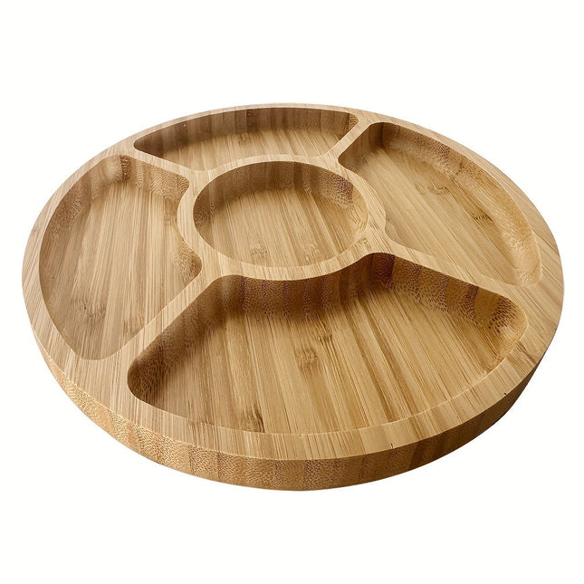 BambooServe - Elegante Ronde Snackplank voor Jouw Keuken