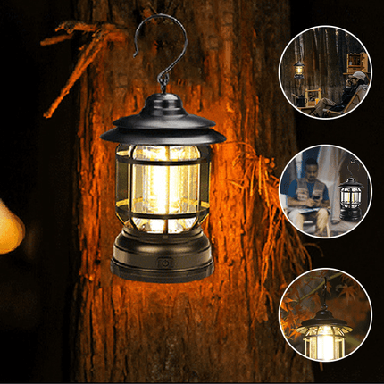 ÉclaireurVintage Tuinlamp - Retro Draagbare Lantaarn voor Buitenavonturen