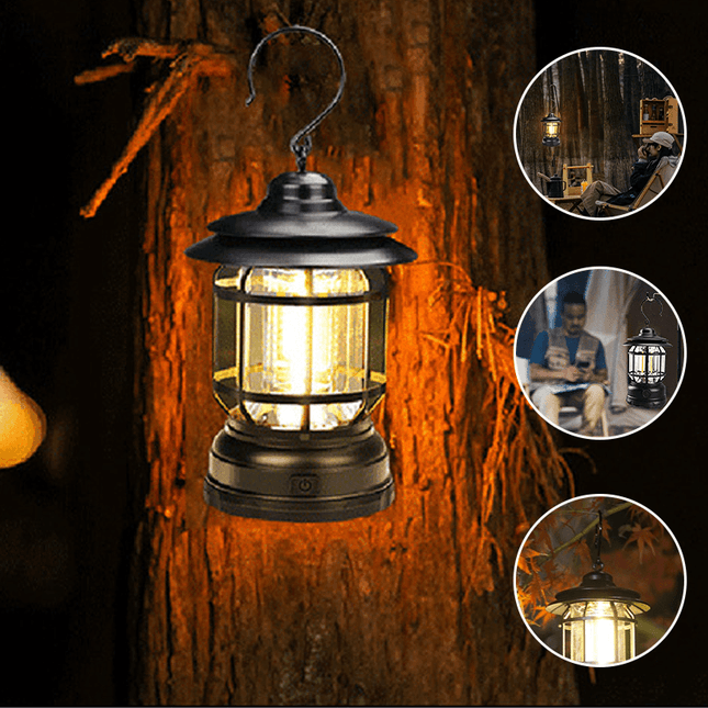 ÉclaireurVintage Tuinlamp - Retro Draagbare Lantaarn voor Buitenavonturen