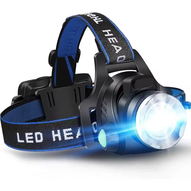 PowerGlow - Oplaadbare Waterdichte LED Hoofdlamp