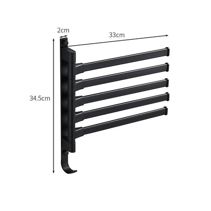 Towelix 5-Arms Handdoekenrek – Modern en Praktisch in Zwart