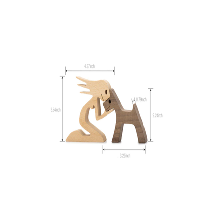 WoodenSculpt – Handgemaakt Houten Beeld voor Interieur