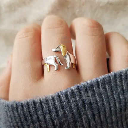 Schattige Teckel Ring - Perfect voor de Dierenvrienden!