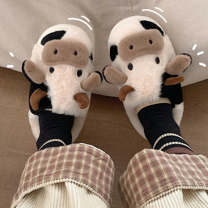 CozyCows - Luxe Warmte Slippers met Anti-slip Zool