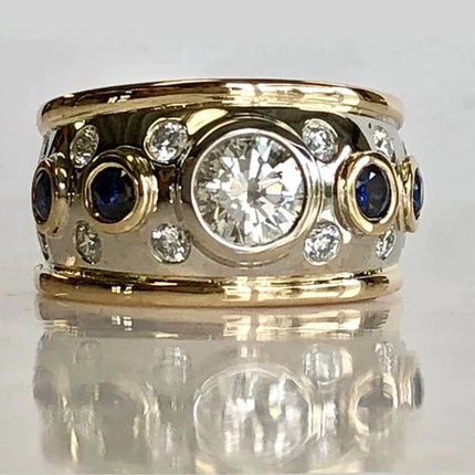 Elegante Gouden Ring met Stralende Zirkonia - Elina Collectie