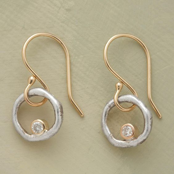 Elegante Seraphina Vintage Gouden en Zilveren Zirkonia Oorbellen