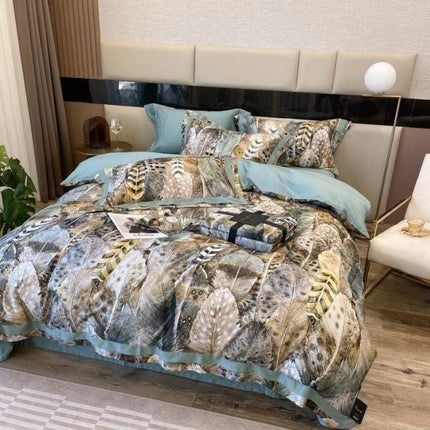 Feather Heathe – Luxe Dekbedovertrekset van Egyptisch Katoen