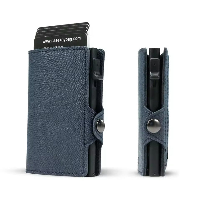 RFID Slim Wallet – Leren Pop-Up Kaartenhouder Heren Portemonnee