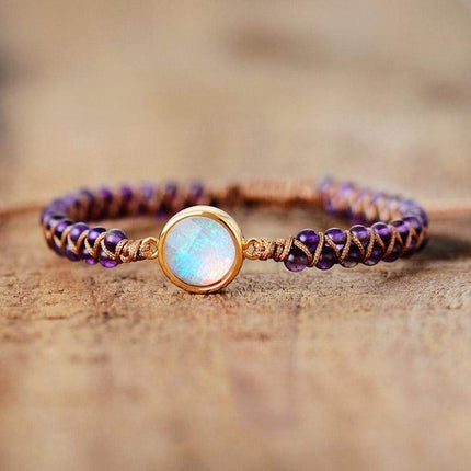 Aurielle – Amethist-Opaal Yoga-Armband voor Harmonie