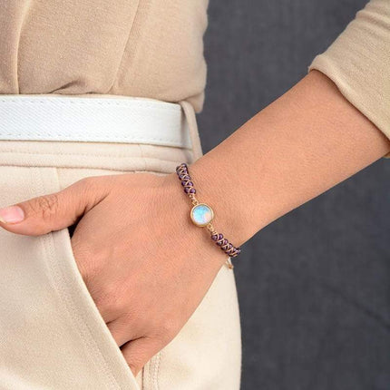 Aurielle – Amethist-Opaal Yoga-Armband voor Harmonie
