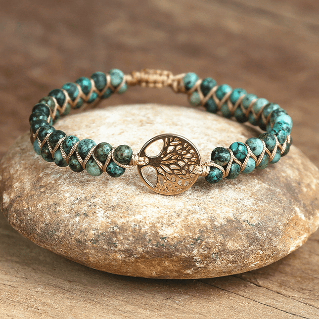 Auralyn - Spirituele Levensboom Armband met Jaspis