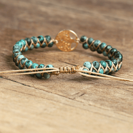 Auralyn - Spirituele Levensboom Armband met Jaspis