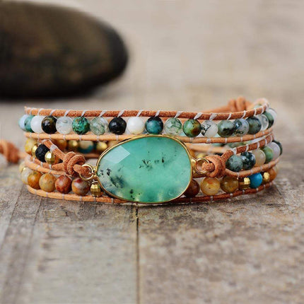 Elina JadeGlow - Elegante Kalmerende Wikkelarmband