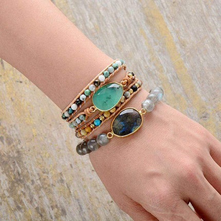 Elina JadeGlow - Elegante Kalmerende Wikkelarmband