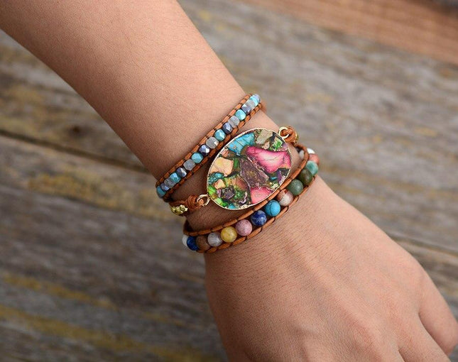 Aurora - Luxe Godinnenarmband van Amazoniet