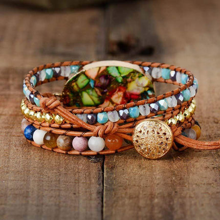 Aurora - Luxe Godinnenarmband van Amazoniet