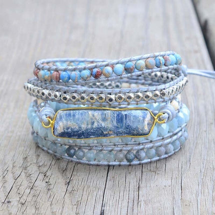 Aurina – Betoverende Blauwe Topaas Armband