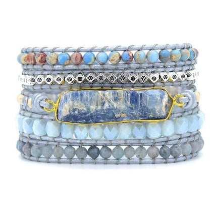 Aurina – Betoverende Blauwe Topaas Armband