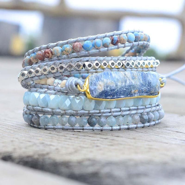 Aurina – Betoverende Blauwe Topaas Armband