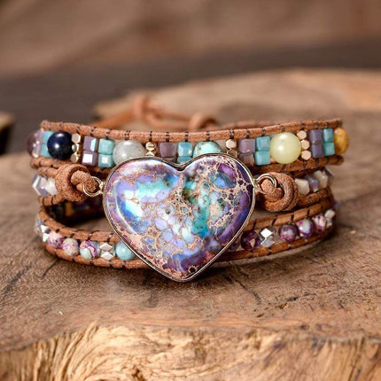 Amaris - Elegante Jaspis Hart Armband
